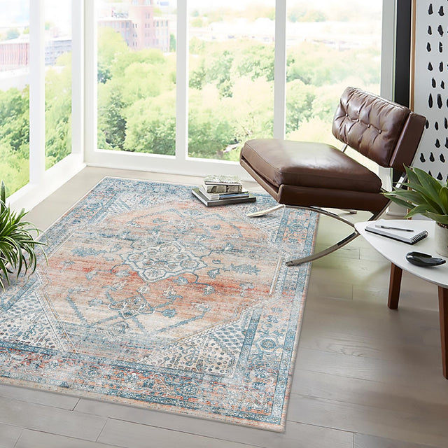 Multicolor 7' 10 x 10' 2 Newport Rectangle Area Rug 100% Polypropylene Traditional Distressed Classic Contemporary Carpet for Home Decor for Sale at Rug Engine