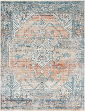 Multicolor 5' 3 x 8' Newport Rectangle Area Rug 100% Polypropylene Traditional Distressed Classic Contemporary Carpet for Home Decor for Sale at Rug Engine