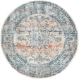 Multicolor 3' 11 x 3' 11 Newport Round Area Rug 100% Polypropylene Traditional Distressed Classic Contemporary Carpet for Home Decor for Sale at Rug Engine