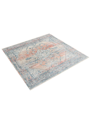 Multicolor 10' 2 x 10' 2 Newport Square Area Rug 100% Polypropylene Traditional Distressed Classic Contemporary Carpet for Home Decor for Sale at Rug Engine