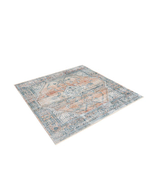Multicolor 8' x 8' Newport Square Area Rug 100% Polypropylene Traditional Distressed Classic Contemporary Carpet for Home Decor for Sale at Rug Engine