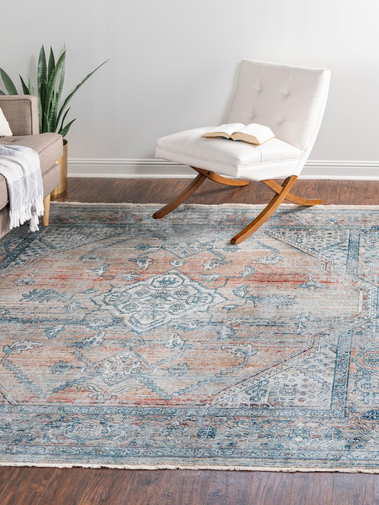 Multicolor 10' 2 x 10' 2 Newport Square Area Rug 100% Polypropylene Traditional Distressed Classic Contemporary Carpet for Home Decor for Sale at Rug Engine