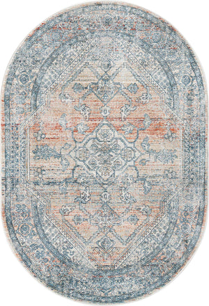 Multicolor 4' x 5' 11 Newport Oval Area Rug 100% Polypropylene Traditional Distressed Classic Contemporary Carpet for Home Decor for Sale at Rug Engine