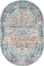Multicolor 5' 3 x 8' Newport Oval Area Rug 100% Polypropylene Traditional Distressed Classic Contemporary Carpet for Home Decor for Sale at Rug Engine