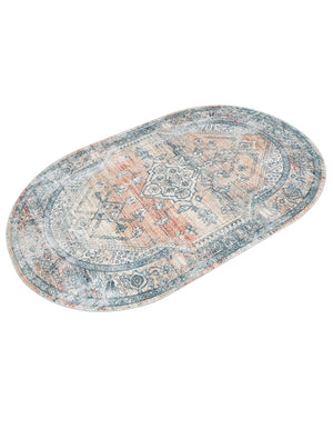 Multicolor 5' 3 x 8' Newport Oval Area Rug 100% Polypropylene Traditional Distressed Classic Contemporary Carpet for Home Decor for Sale at Rug Engine