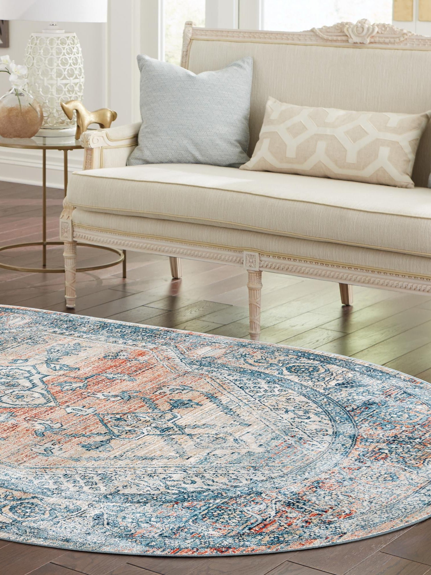 Multicolor 4' x 5' 11 Newport Oval Area Rug 100% Polypropylene Traditional Distressed Classic Contemporary Carpet for Home Decor for Sale at Rug Engine