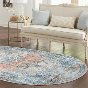 Multicolor 4' x 5' 11 Newport Oval Area Rug 100% Polypropylene Traditional Distressed Classic Contemporary Carpet for Home Decor for Sale at Rug Engine