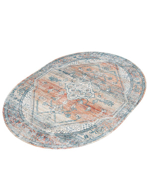 Multicolor 7' 10 x 10' 2 Newport Oval Area Rug 100% Polypropylene Traditional Distressed Classic Contemporary Carpet for Home Decor for Sale at Rug Engine