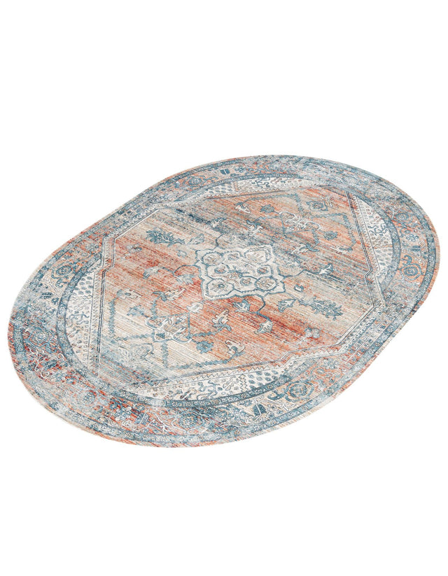 Multicolor 7' 10 x 10' 2 Newport Oval Area Rug 100% Polypropylene Traditional Distressed Classic Contemporary Carpet for Home Decor for Sale at Rug Engine