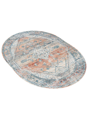 Multicolor 7' 10 x 10' 2 Newport Oval Area Rug 100% Polypropylene Traditional Distressed Classic Contemporary Carpet for Home Decor for Sale at Rug Engine