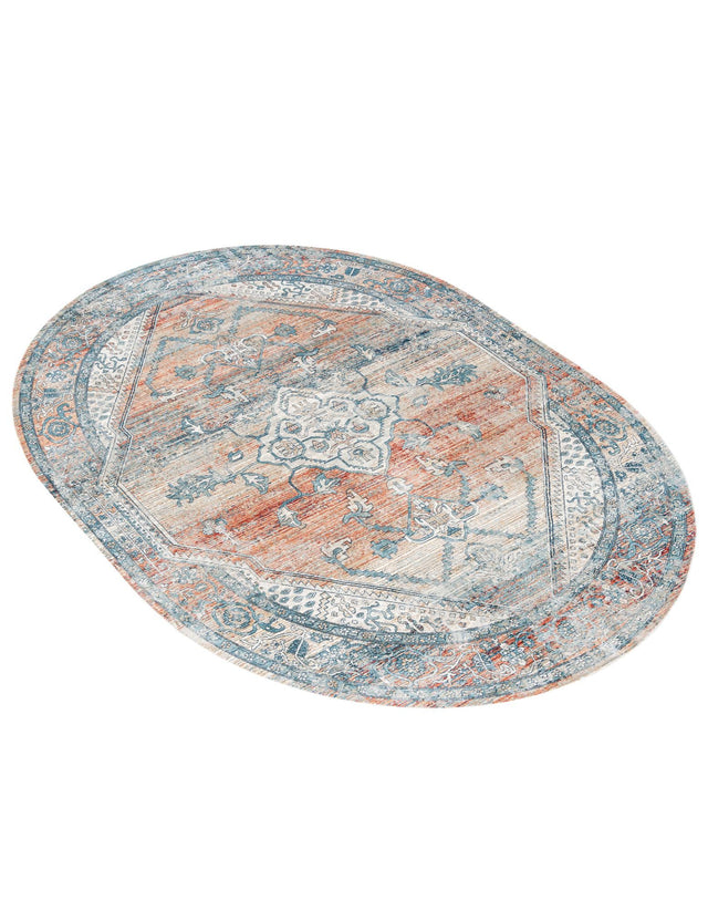 Multicolor 7' 10 x 10' 2 Newport Oval Area Rug 100% Polypropylene Traditional Distressed Classic Contemporary Carpet for Home Decor for Sale at Rug Engine