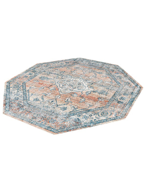 Multicolor 7' x 7' Newport Octagon Area Rug 100% Polypropylene Traditional Distressed Classic Contemporary Carpet for Home Decor for Sale at Rug Engine