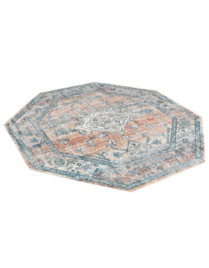 Multicolor 7' x 7' Newport Octagon Area Rug 100% Polypropylene Traditional Distressed Classic Contemporary Carpet for Home Decor for Sale at Rug Engine