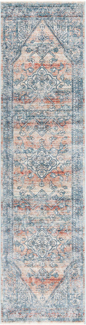 Multicolor 2' 7 x 10' 2 Newport Runner Area Rug 100% Polypropylene Traditional Distressed Classic Contemporary Carpet for Home Decor for Sale at Rug Engine