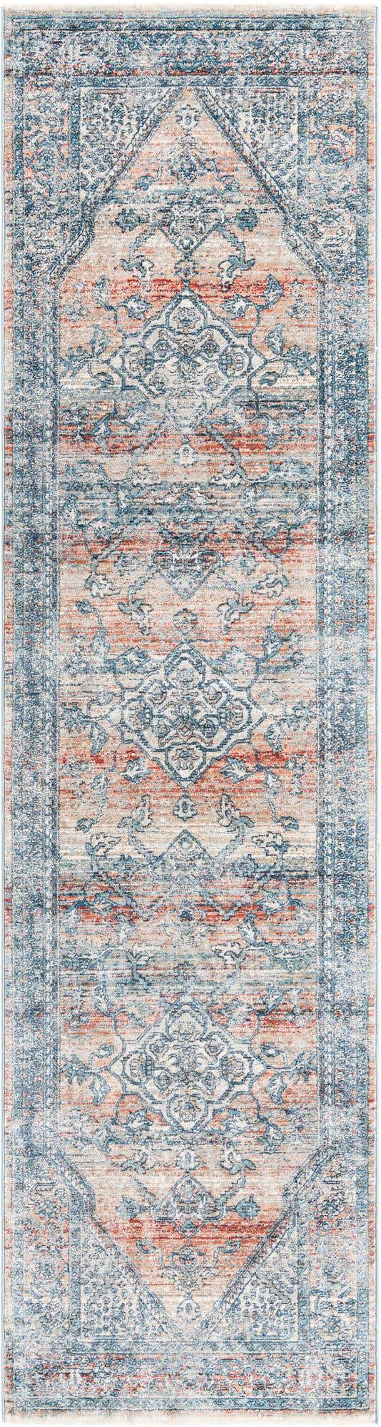 Multicolor 2' 7 x 10' 2 Newport Runner Area Rug 100% Polypropylene Traditional Distressed Classic Contemporary Carpet for Home Decor for Sale at Rug Engine
