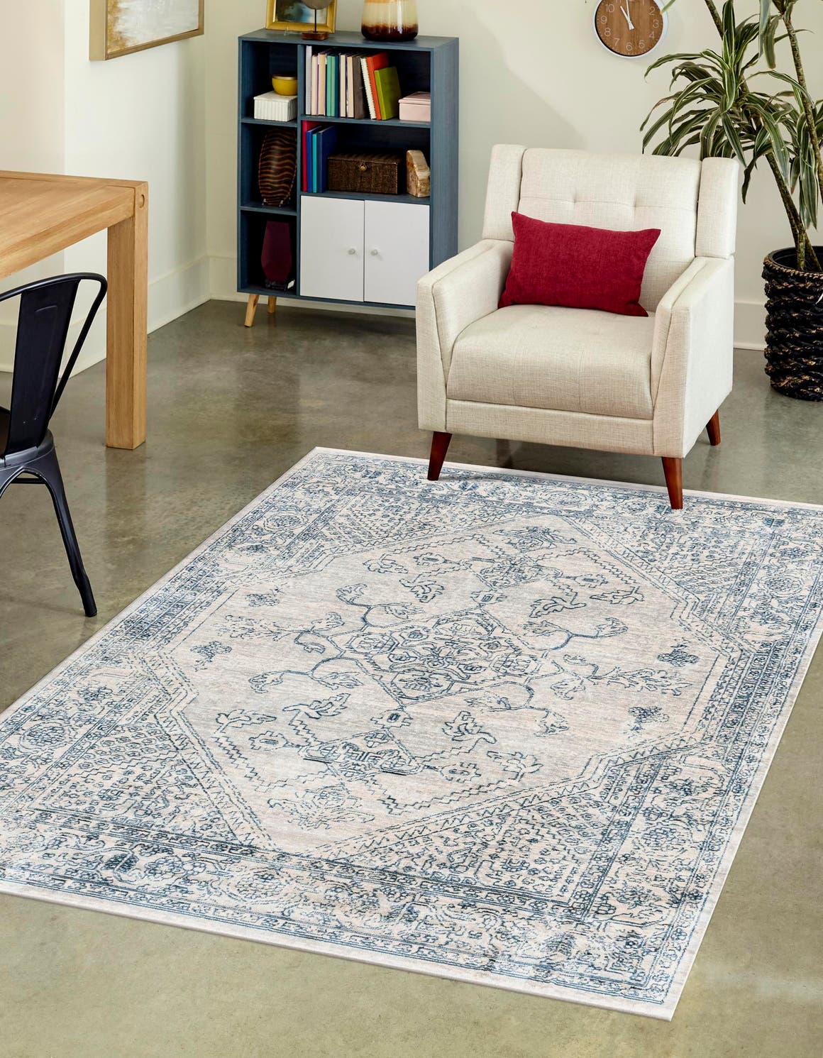Gray 9' x 12' Newport Rectangle Area Rug 100% Polypropylene Traditional Distressed Classic Contemporary Carpet for Home Decor for Sale at Rug Engine