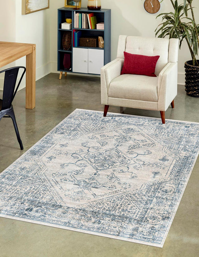 Gray 9' x 12' Newport Rectangle Area Rug 100% Polypropylene Traditional Distressed Classic Contemporary Carpet for Home Decor for Sale at Rug Engine