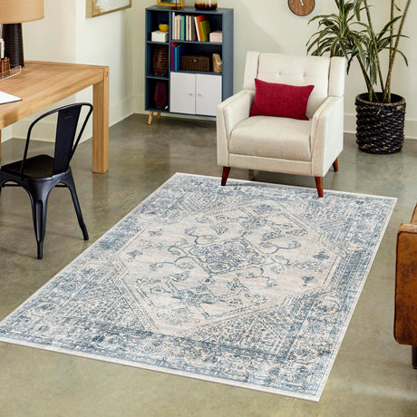 Gray 4' x 5' 11 Newport Rectangle Area Rug 100% Polypropylene Traditional Distressed Classic Contemporary Carpet for Home Decor for Sale at Rug Engine