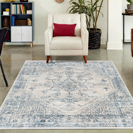 Gray 4' x 5' 11 Newport Rectangle Area Rug 100% Polypropylene Traditional Distressed Classic Contemporary Carpet for Home Decor for Sale at Rug Engine