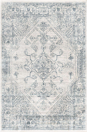 Gray 5' 3 x 8' Newport Rectangle Area Rug 100% Polypropylene Traditional Distressed Classic Contemporary Carpet for Home Decor for Sale at Rug Engine