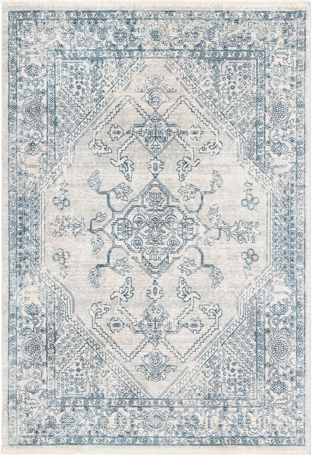 Gray 4' x 5' 11 Newport Rectangle Area Rug 100% Polypropylene Traditional Distressed Classic Contemporary Carpet for Home Decor for Sale at Rug Engine