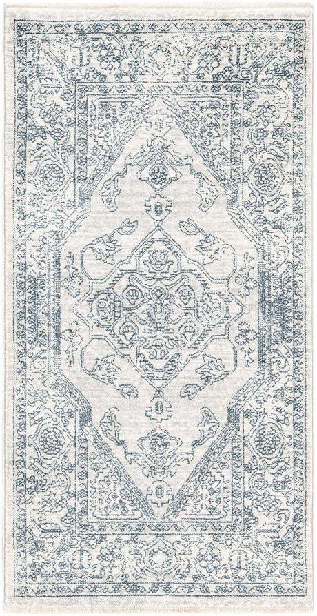 Gray 2' x 3' 11 Newport Runner Area Rug 100% Polypropylene Traditional Distressed Classic Contemporary Carpet for Home Decor for Sale at Rug Engine
