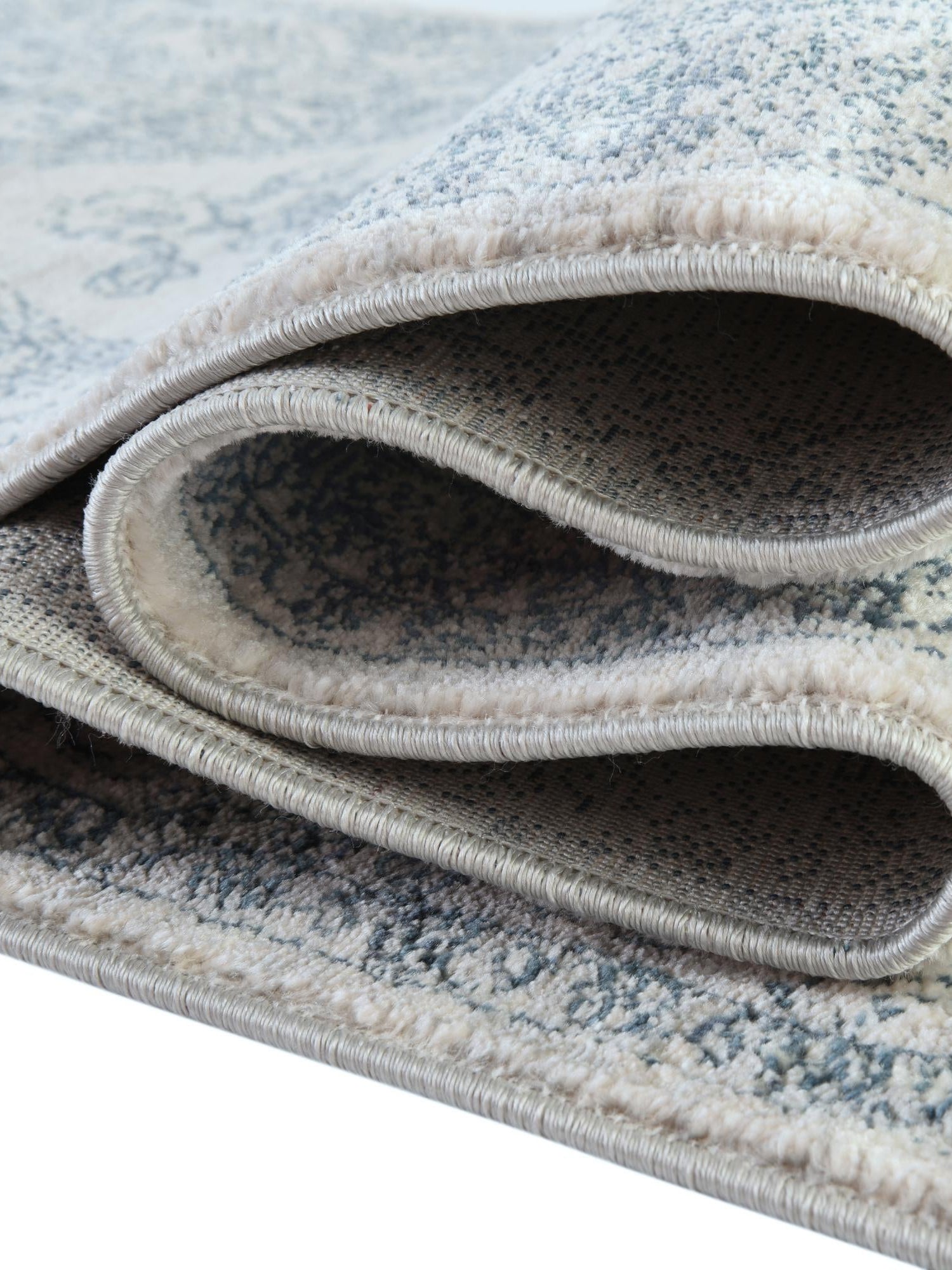 Gray 5' 3 x 5' 3 Newport Round Area Rug 100% Polypropylene Traditional Distressed Classic Contemporary Carpet for Home Decor for Sale at Rug Engine