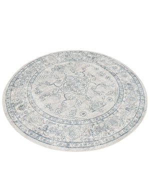 Gray 5' 3 x 5' 3 Newport Round Area Rug 100% Polypropylene Traditional Distressed Classic Contemporary Carpet for Home Decor for Sale at Rug Engine