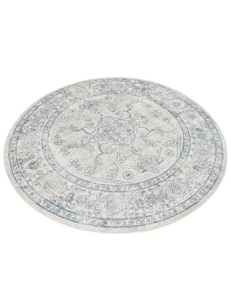 Gray 5' 3 x 5' 3 Newport Round Area Rug 100% Polypropylene Traditional Distressed Classic Contemporary Carpet for Home Decor for Sale at Rug Engine