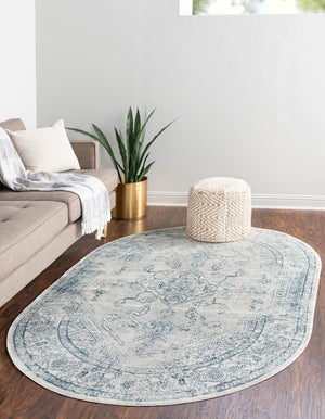 Gray 7' 10 x 10' 2 Newport Oval Area Rug 100% Polypropylene Traditional Distressed Classic Contemporary Carpet for Home Decor for Sale at Rug Engine