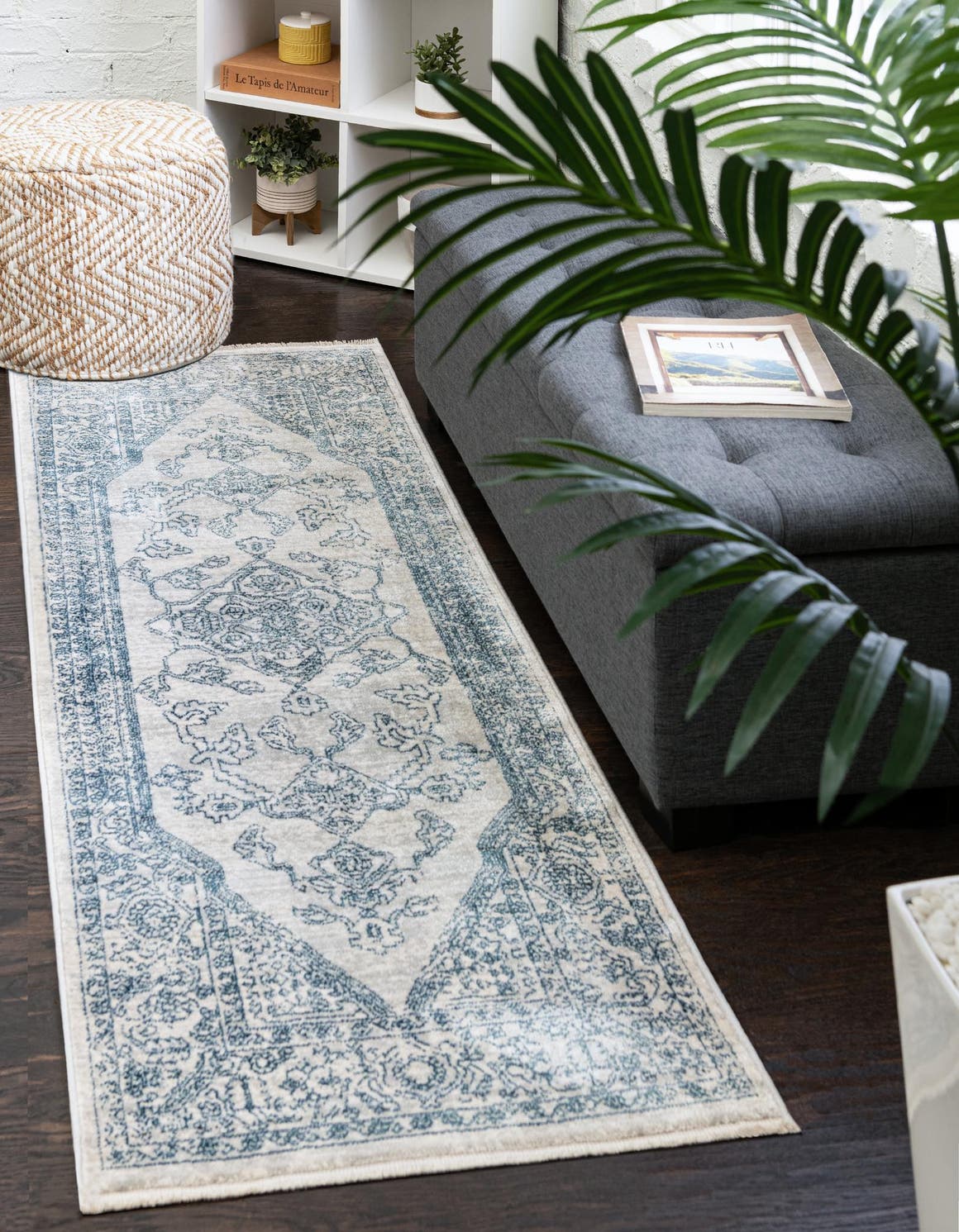 Gray 2' x 3' 11 Newport Runner Area Rug 100% Polypropylene Traditional Distressed Classic Contemporary Carpet for Home Decor for Sale at Rug Engine