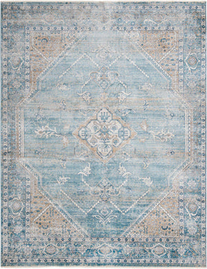 Blue 7' 10 x 10' 2 Newport Rectangle Area Rug 100% Polypropylene Traditional Distressed Classic Contemporary Carpet for Home Decor for Sale at Rug Engine