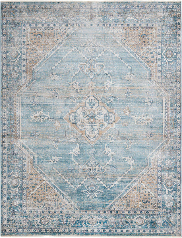 Blue 7' 10 x 10' 2 Newport Rectangle Area Rug 100% Polypropylene Traditional Distressed Classic Contemporary Carpet for Home Decor for Sale at Rug Engine