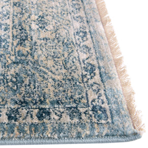 Blue 9' x 12' Newport Rectangle Area Rug 100% Polypropylene Traditional Distressed Classic Contemporary Carpet for Home Decor for Sale at Rug Engine