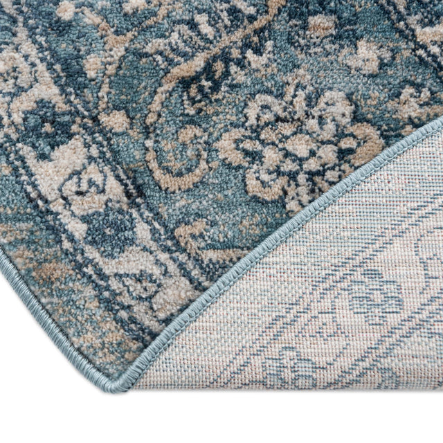 Blue 5' 3 x 8' Newport Oval Area Rug 100% Polypropylene Traditional Distressed Classic Contemporary Carpet for Home Decor for Sale at Rug Engine