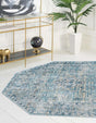 Blue 7' x 7' Newport Octagon Area Rug 100% Polypropylene Traditional Distressed Classic Contemporary Carpet for Home Decor for Sale at Rug Engine