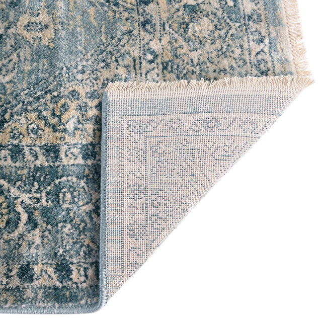 Blue 4' x 4' Newport Octagon Area Rug 100% Polypropylene Traditional Distressed Classic Contemporary Carpet for Home Decor for Sale at Rug Engine