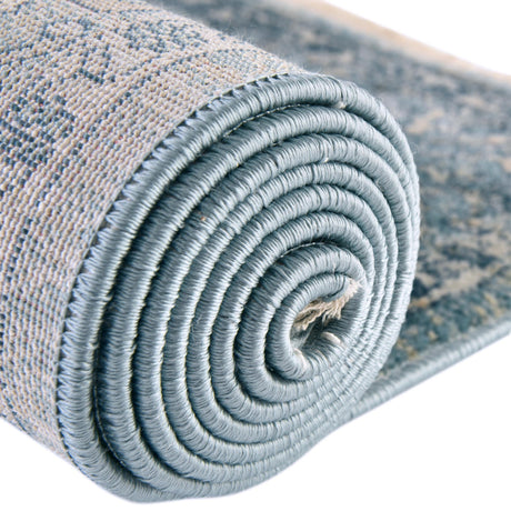 Blue 4' x 4' Newport Octagon Area Rug 100% Polypropylene Traditional Distressed Classic Contemporary Carpet for Home Decor for Sale at Rug Engine