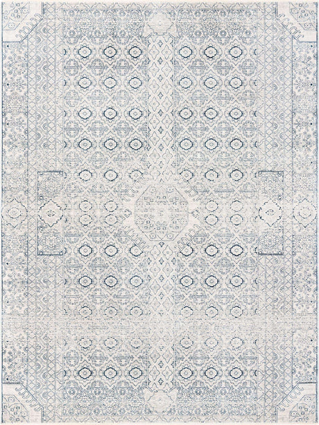 Gray 9' x 12' Newport Rectangle Area Rug 100% Polypropylene Traditional Distressed Classic Contemporary Carpet for Home Decor for Sale at Rug Engine