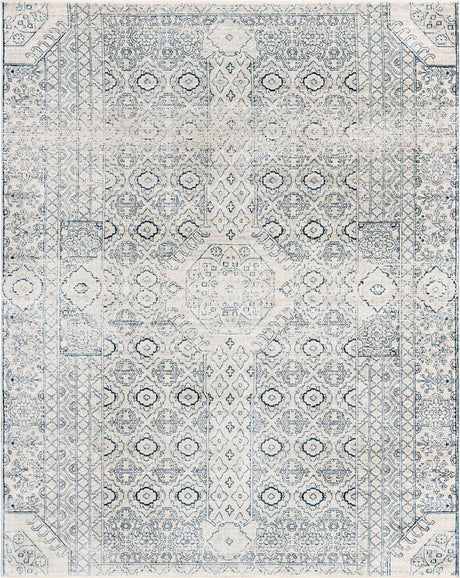 Gray 7' 10 x 10' 2 Newport Rectangle Area Rug 100% Polypropylene Traditional Distressed Classic Contemporary Carpet for Home Decor for Sale at Rug Engine