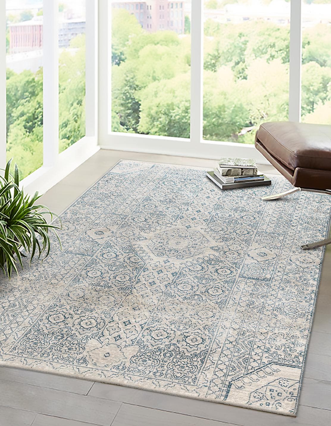 Gray 5' 3 x 8' Newport Rectangle Area Rug 100% Polypropylene Traditional Distressed Classic Contemporary Carpet for Home Decor for Sale at Rug Engine