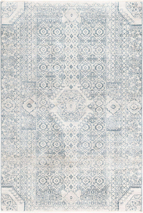 Gray 5' 3 x 8' Newport Rectangle Area Rug 100% Polypropylene Traditional Distressed Classic Contemporary Carpet for Home Decor for Sale at Rug Engine
