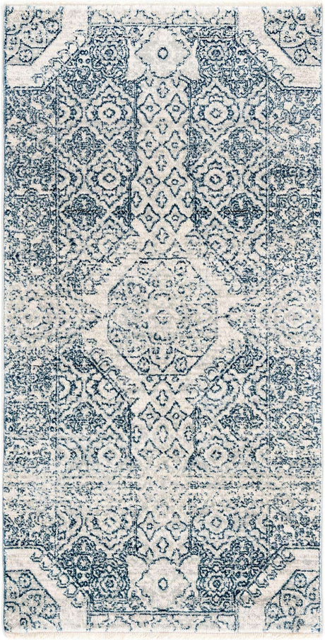 Gray 2' x 3' 11 Newport Runner Area Rug 100% Polypropylene Traditional Distressed Classic Contemporary Carpet for Home Decor for Sale at Rug Engine