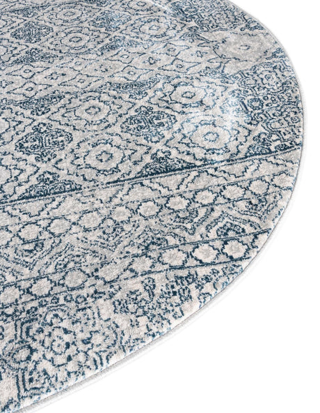 Gray 3' 11 x 3' 11 Newport Round Area Rug 100% Polypropylene Traditional Distressed Classic Contemporary Carpet for Home Decor for Sale at Rug Engine