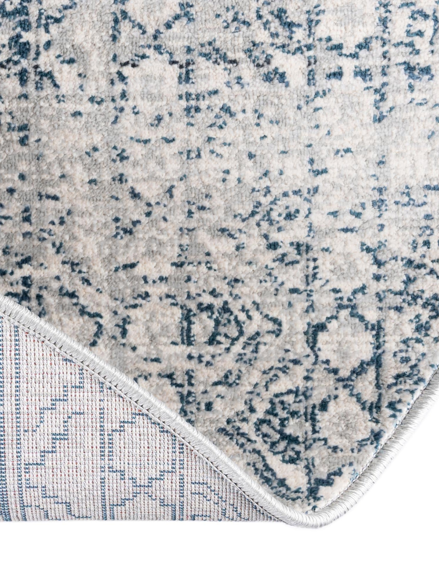 Gray 7' x 7' Newport Round Area Rug 100% Polypropylene Traditional Distressed Classic Contemporary Carpet for Home Decor for Sale at Rug Engine