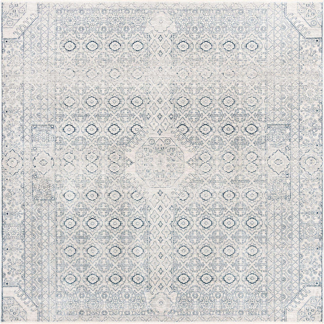 Gray 10' 2 x 10' 2 Newport Square Area Rug 100% Polypropylene Traditional Distressed Classic Contemporary Carpet for Home Decor for Sale at Rug Engine
