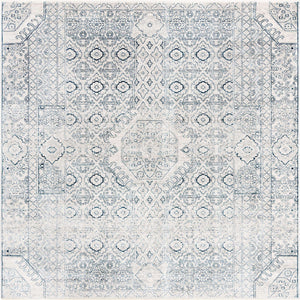 Gray 8' x 8' Newport Square Area Rug 100% Polypropylene Traditional Distressed Classic Contemporary Carpet for Home Decor for Sale at Rug Engine