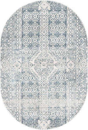 Gray 4' x 5' 11 Newport Oval Area Rug 100% Polypropylene Traditional Distressed Classic Contemporary Carpet for Home Decor for Sale at Rug Engine