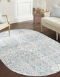 Gray 4' x 5' 11 Newport Oval Area Rug 100% Polypropylene Traditional Distressed Classic Contemporary Carpet for Home Decor for Sale at Rug Engine