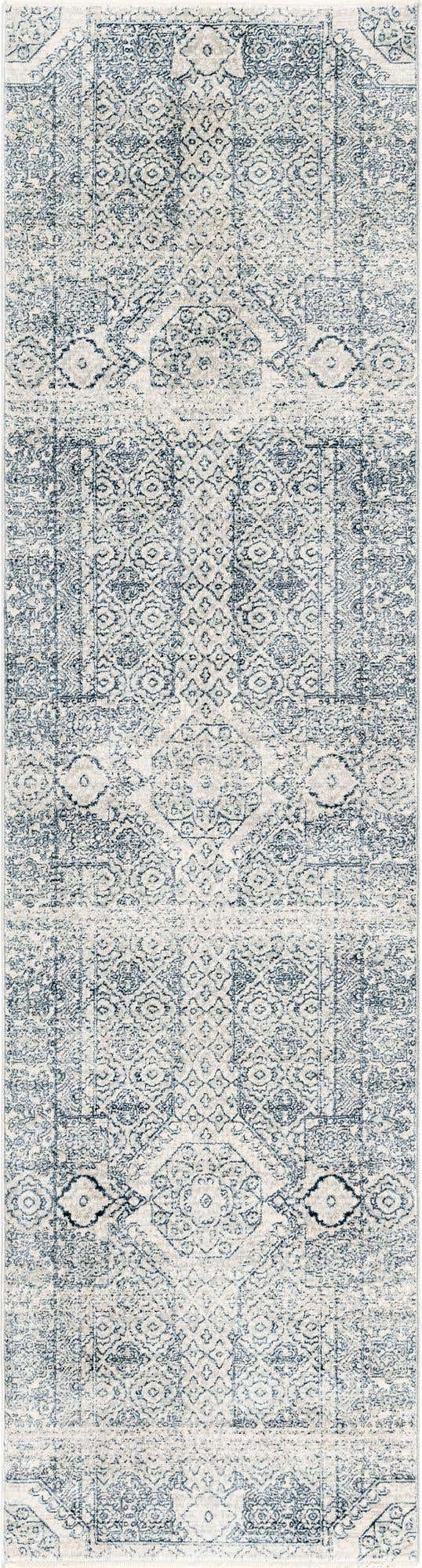 Gray 2' 7 x 10' 2 Newport Runner Area Rug 100% Polypropylene Traditional Distressed Classic Contemporary Carpet for Home Decor for Sale at Rug Engine
